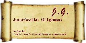 Josefovits Gilgames névjegykártya